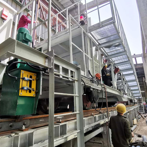 Wood chip goma belt conveyor tripper car